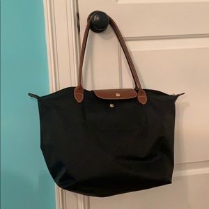 Black long champ bag